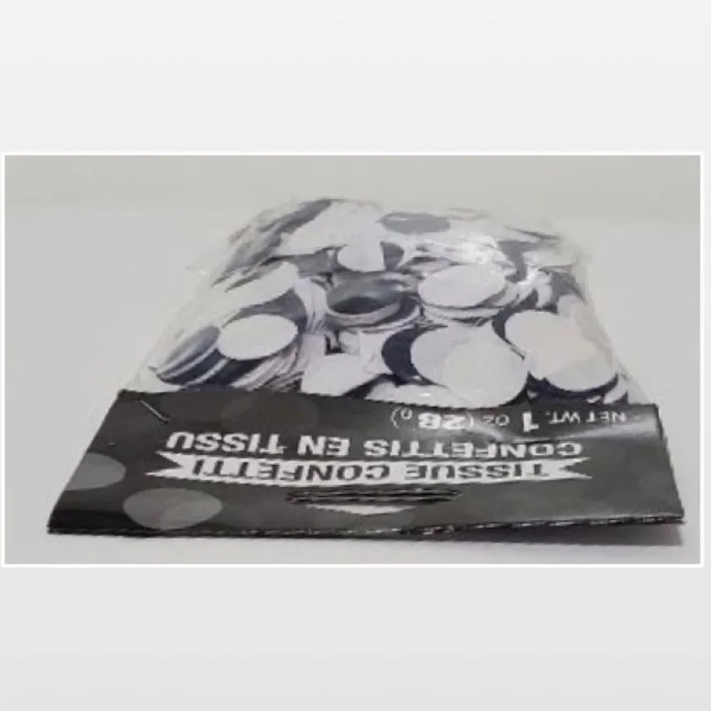 New Confetti Blue White Round Circles Party Home Table Top Decoration NWT